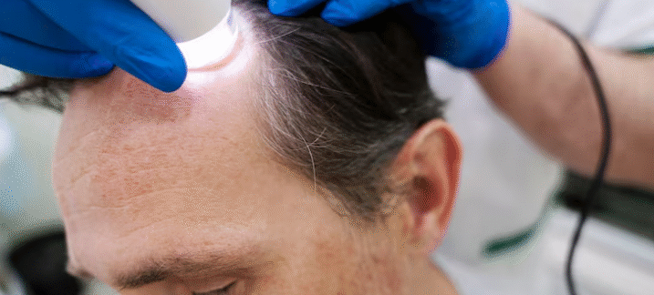 Greffe de cheveux avec des poils du corps