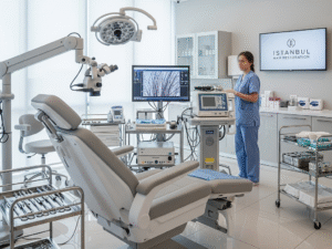 Image d'une salle d'opération moderne, propre et bien équipée- centres capillaires turcs offrant PRP