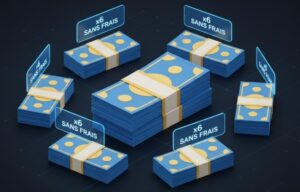 Visualisation de l'argent divisé en petites parts pour symboliser le paiement en plusieurs fois.