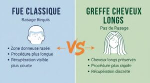 FUE Classique vs Greffe Cheveux Longs