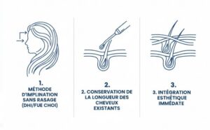 Les spécificités techniques de la greffe de cheveux pour cheveux longs