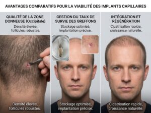 Les personnes ayant une zone donneuse limitée profitent au maximum de cette optimisation pour ne gaspiller aucun greffon disponible