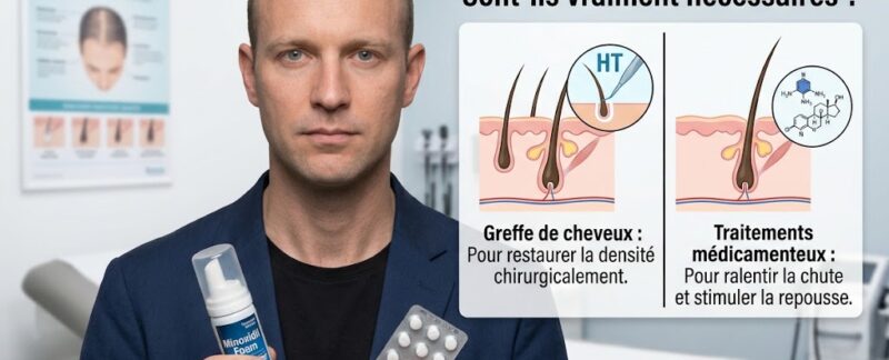 Greffe de cheveux et traitements médicamenteux : sont-ils vraiment nécessaire